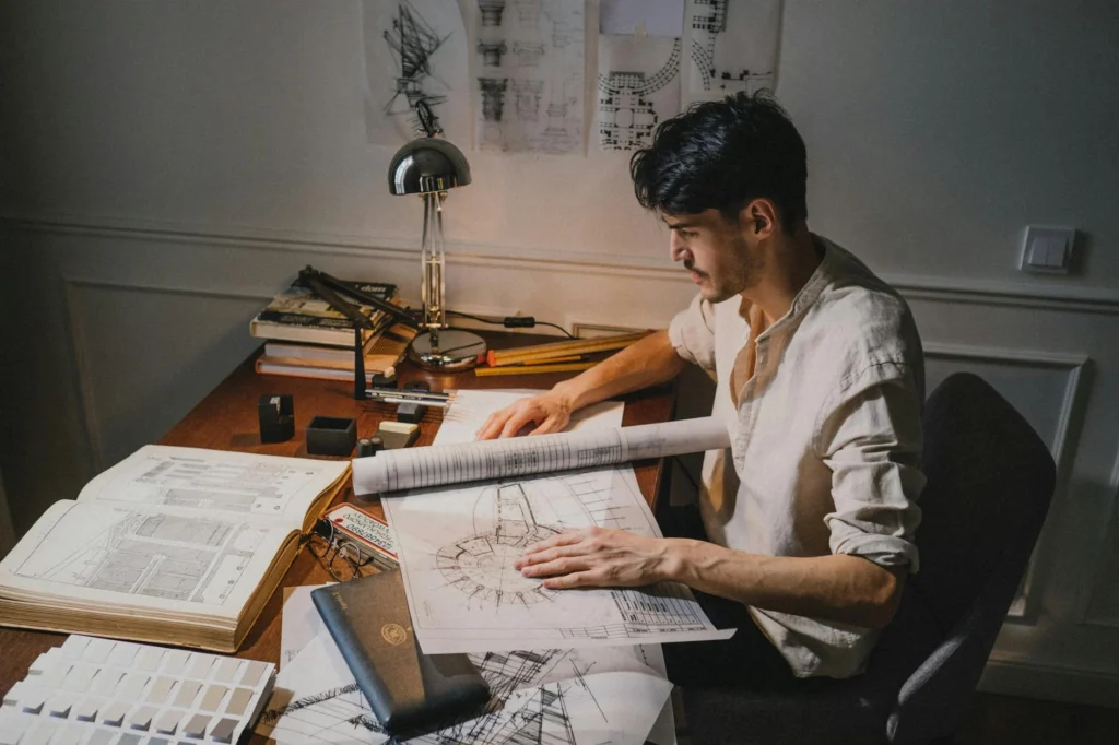 Blueprint Planning Desk