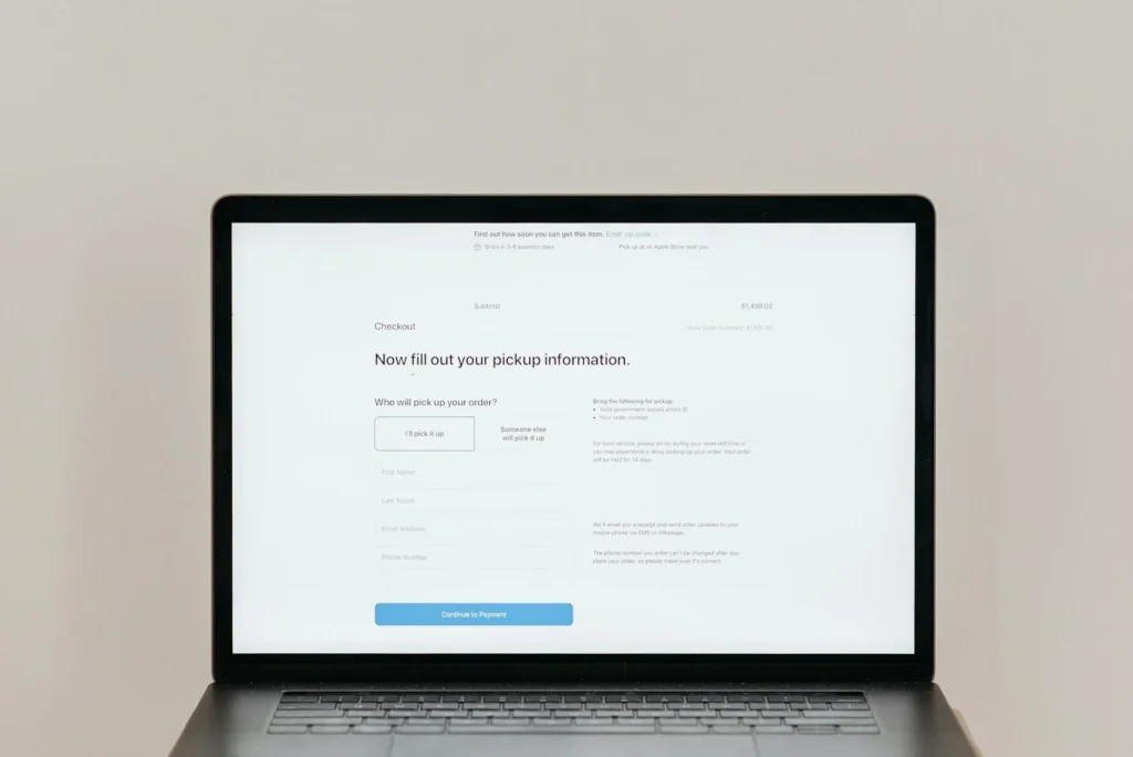 Business Website Laptop Online Store